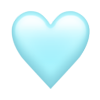 Emoji Herz hellblau